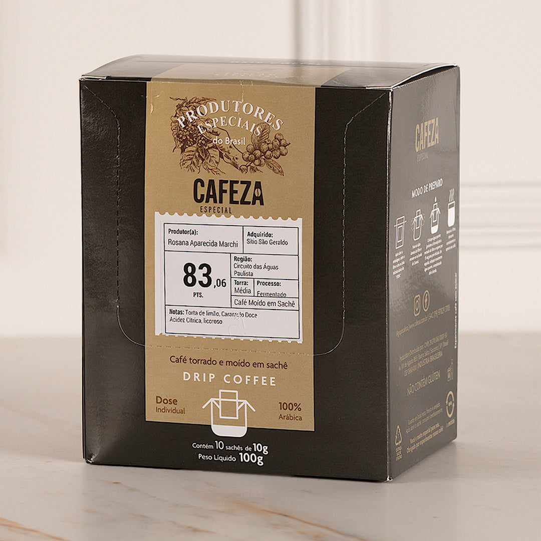 Café Especial Drip Coffee Produtores Especiais do Brasil 83,06 pts 10g 10 unid.