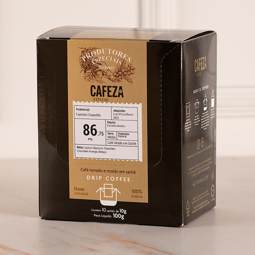 Café Especial Drip Coffee Cup Of Excellence 86,75 pts 10g 10 unid.