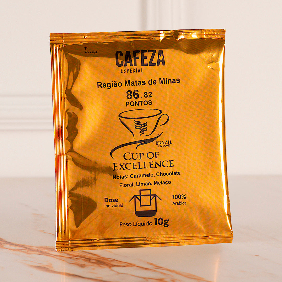 Drip Coffee Café Especial - Cup of Excellence 86,82 pts 10g 10 unid.