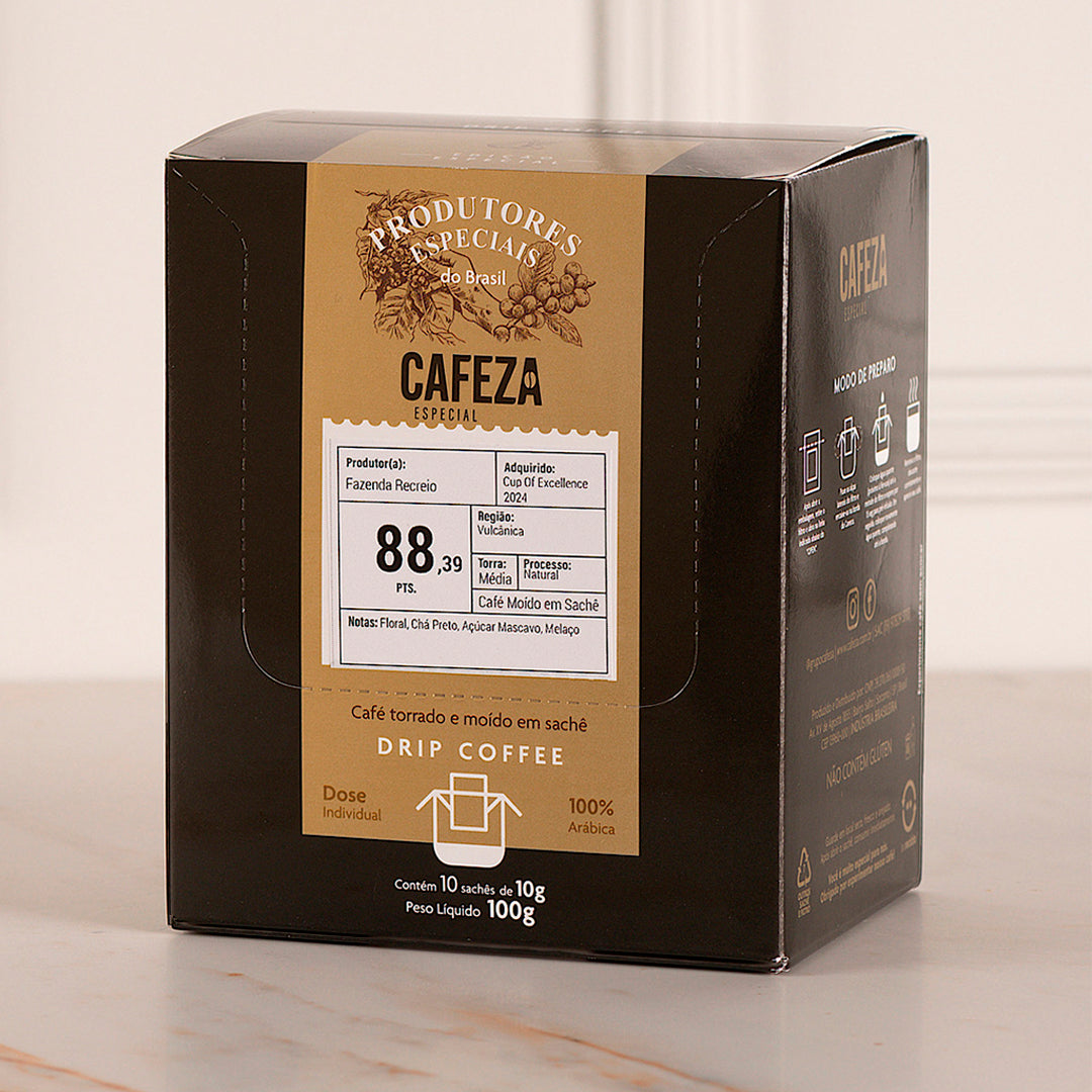 Café Especial Drip Coffee Cup Of Excellence 88,39 pts 10g 10 unid.