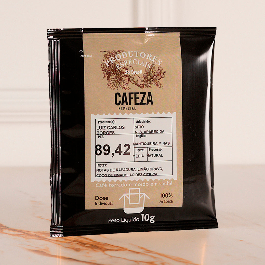 Café Especial Drip Coffee Produtores Especiais do Brasil 89,42 pts 10g 10 unid.