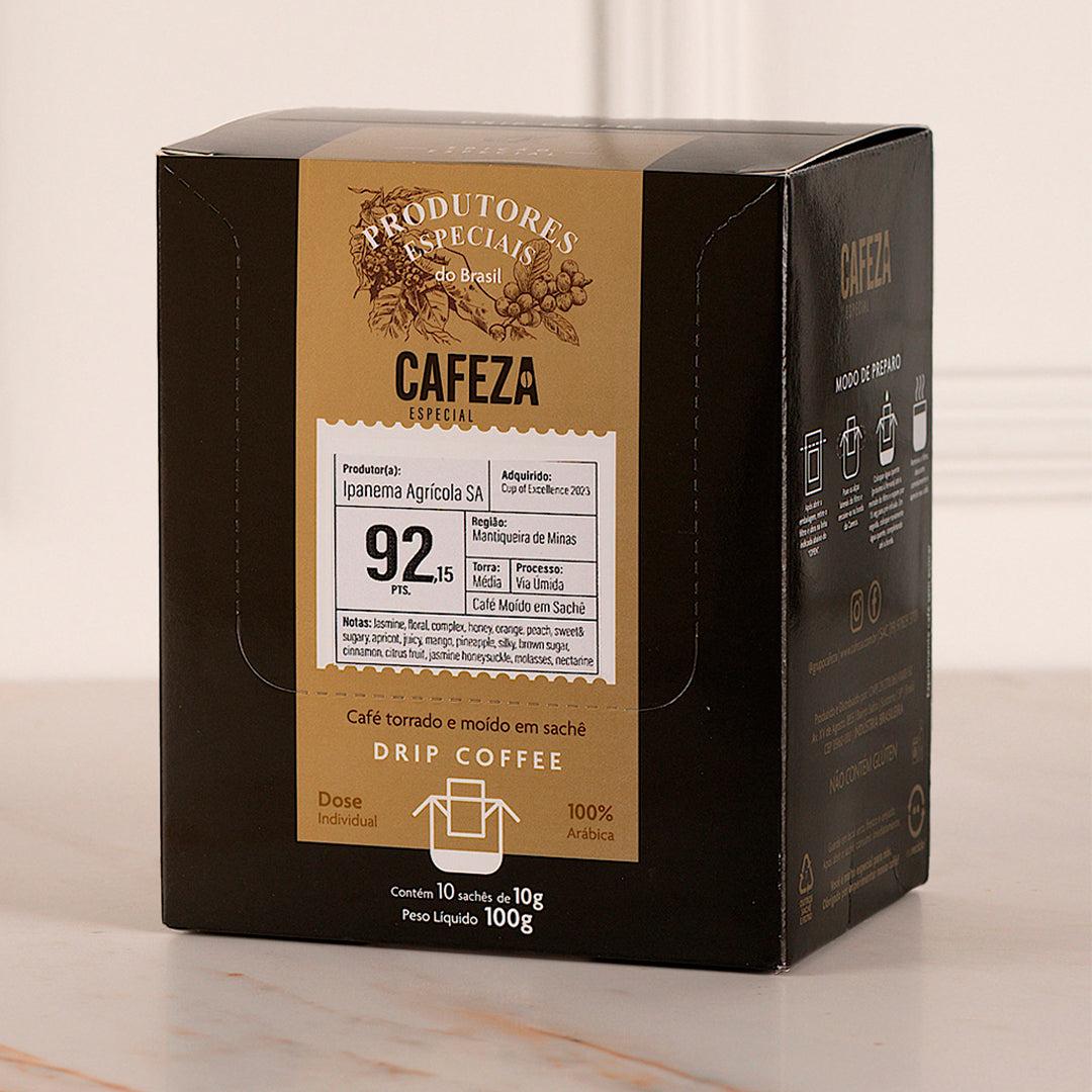 Drip Coffee Café Especial - Cup of Excellence 92,15 pts 10g 10 unid.