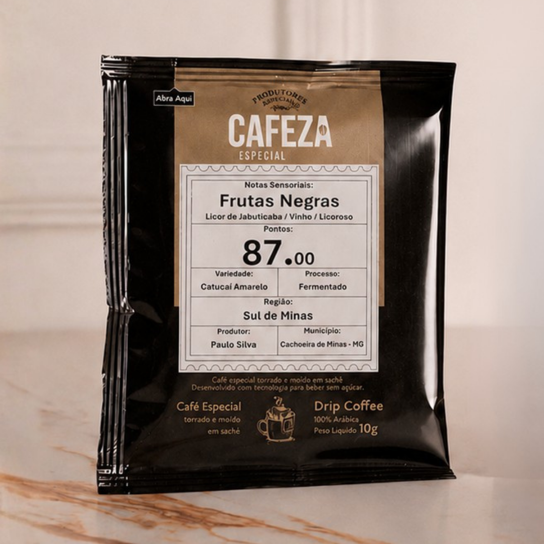 Café Especial Drip Coffee Produtores Especiais do Brasil 87 pts 10g 10 unid. (frutas vermelhas)