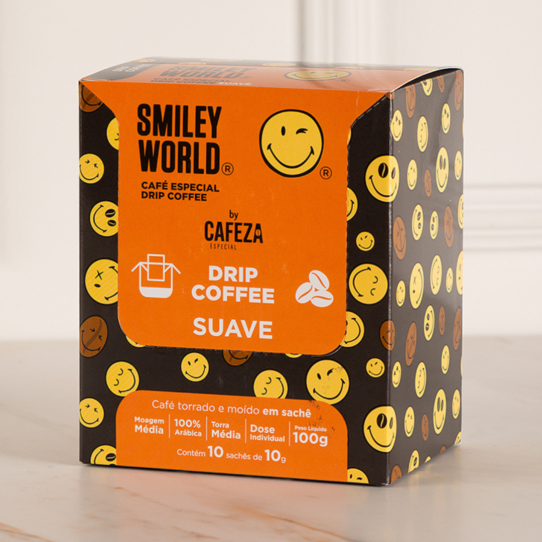 Café Especial Drip Coffee SmileyWorld® Agricultura Familiar 85+ 10g 10 unid.