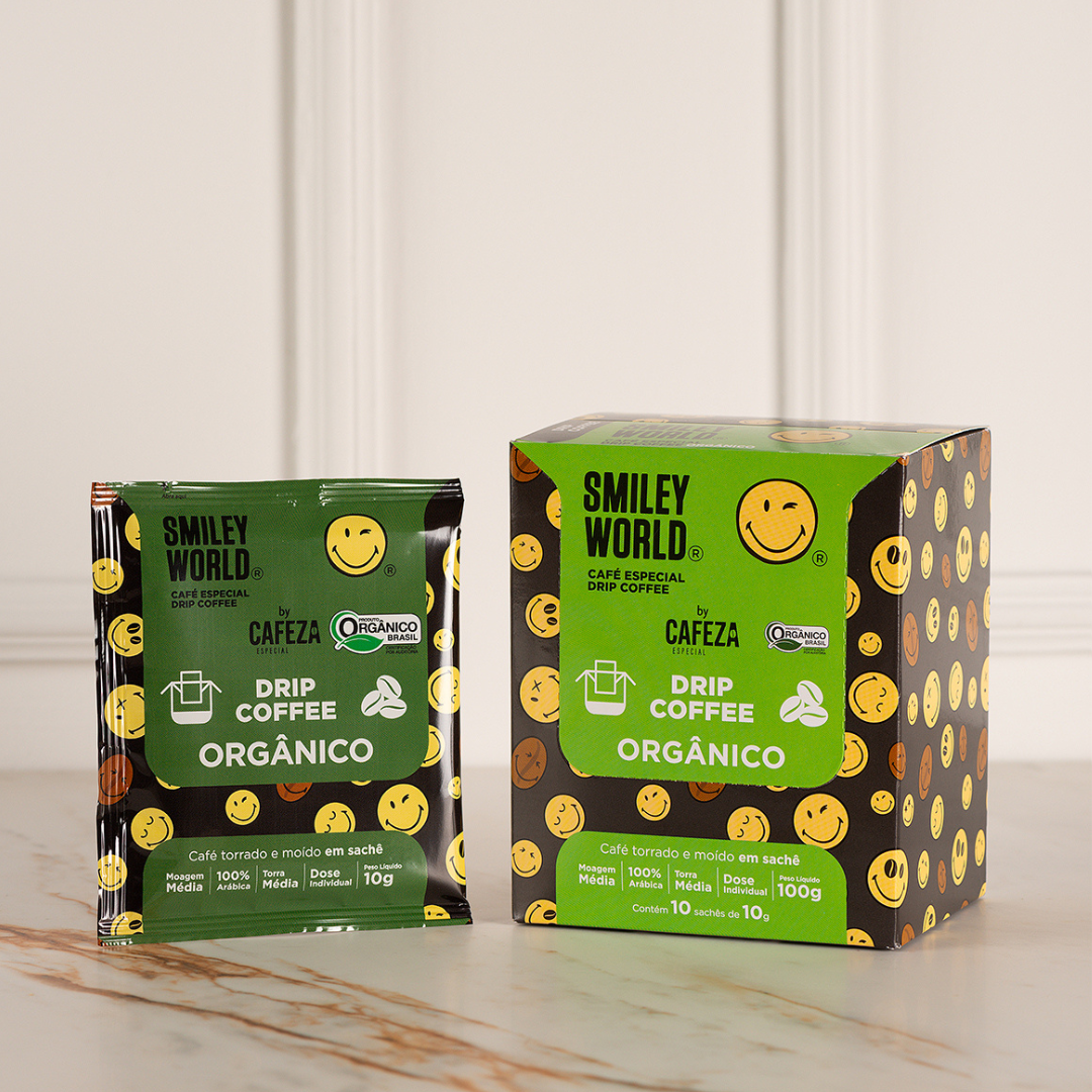 Café Especial Drip Coffee SmileyWorld® Orgânico 85+ 10g 10 unid.