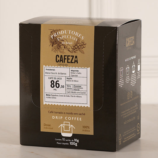 Drip Coffee Café Especial - Café do Jacu - Produtores Especiais do Brasil 86,50 pts 10g 10 unid. (Cópia)