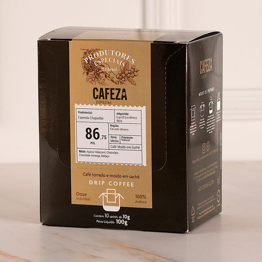 Drip Coffee Café Especial - Cup of Excellence 86,75 pts 10g 10 unid.