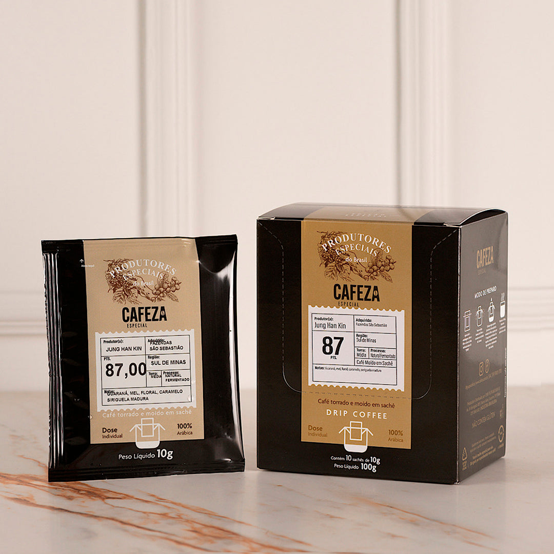 Café Especial Drip Coffee Produtores Especiais do Brasil  87 pts 10g 10 unid.
