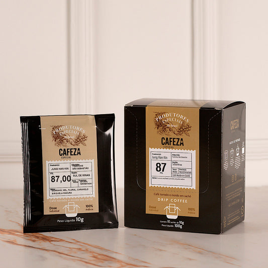 Café Especial Drip Coffee Produtores Especiais do Brasil  87 pts 10g 10 unid.