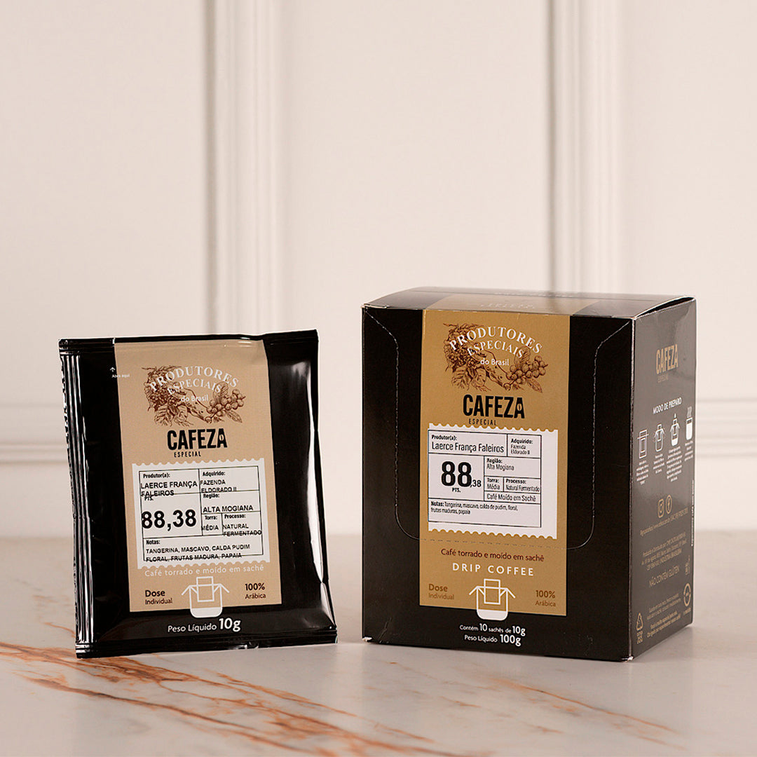 Drip Coffee Café Especial - Produtores Especiais do Brasil 88,38 pts 10g 10 unid.