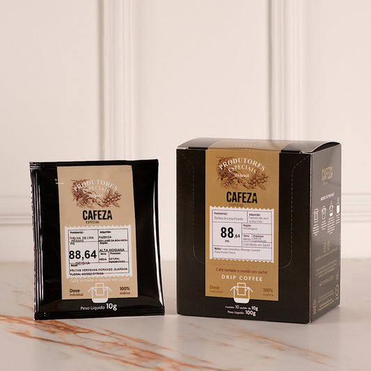 Café Especial Drip Coffee Produtores Especiais do Brasil 88,64 pts 10g 10 unid.