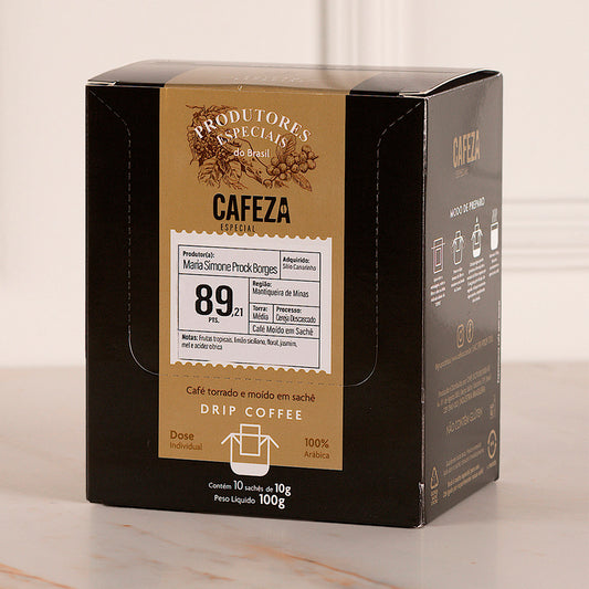 Drip Coffee Café Especial - Produtores Especiais do Brasil 89,21 pts 10g 10 unid.