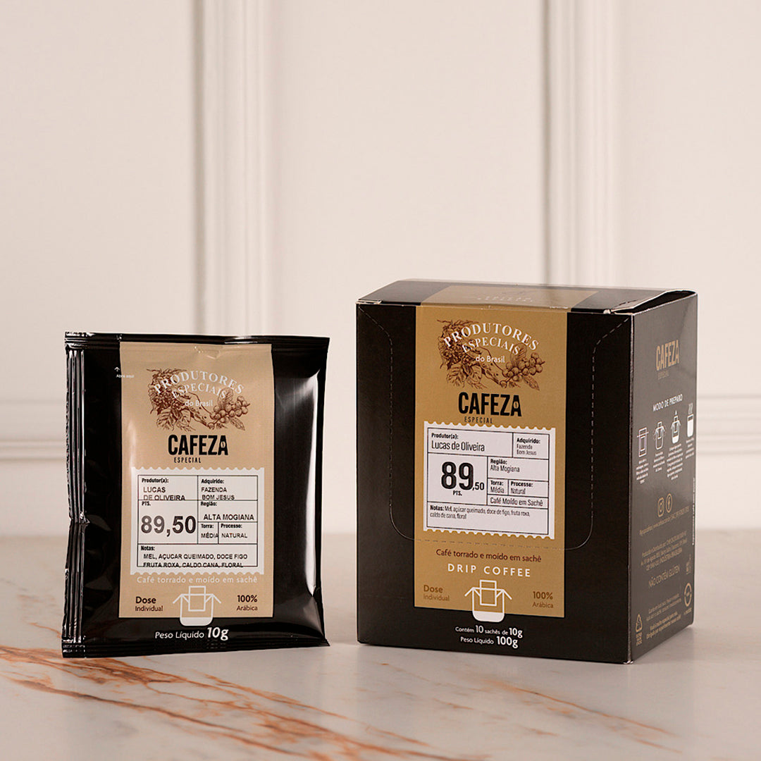 Café Especial Drip Coffee Produtores Especiais do Brasil 89,50 pts 10g 10 unid.