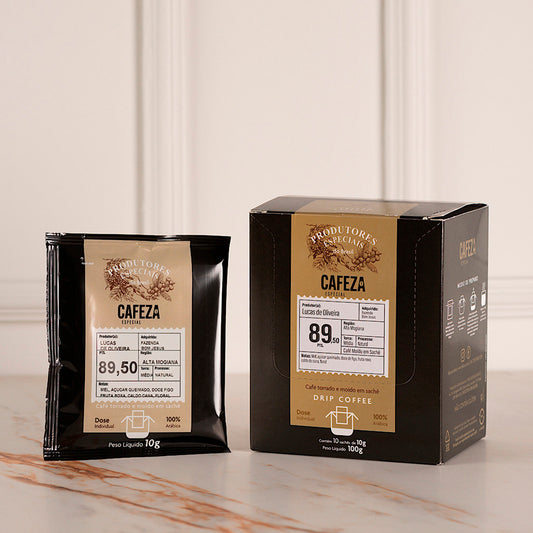 Café Especial Drip Coffee Produtores Especiais do Brasil 89,50 pts 10g 10 unid.