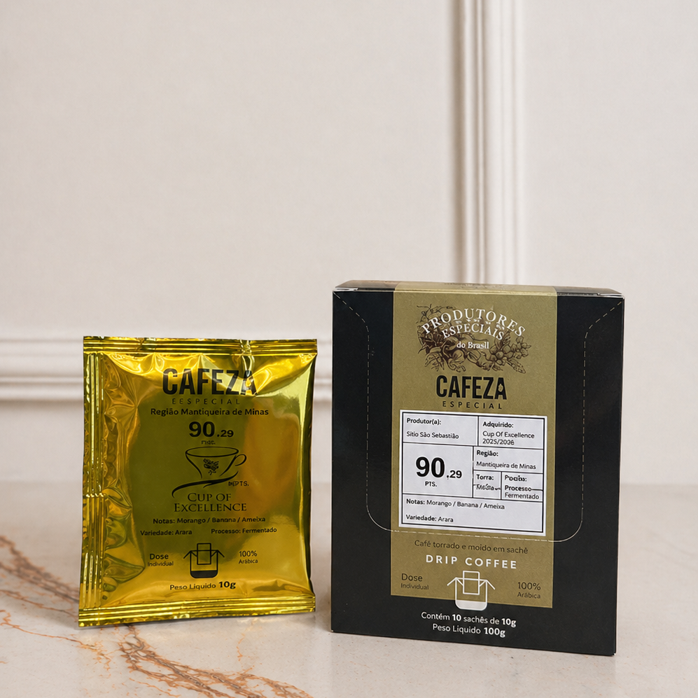 Café Especial Drip Coffee Cup Of Excellence 90,29 pts 10g 10 unid.