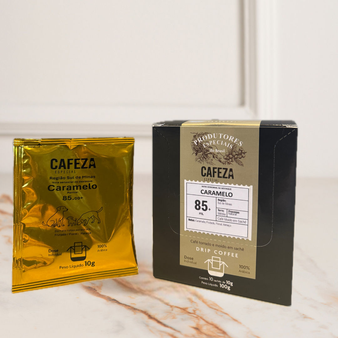 Café Especial Drip Coffee Caramelo 85+pts 10g 10 unid.