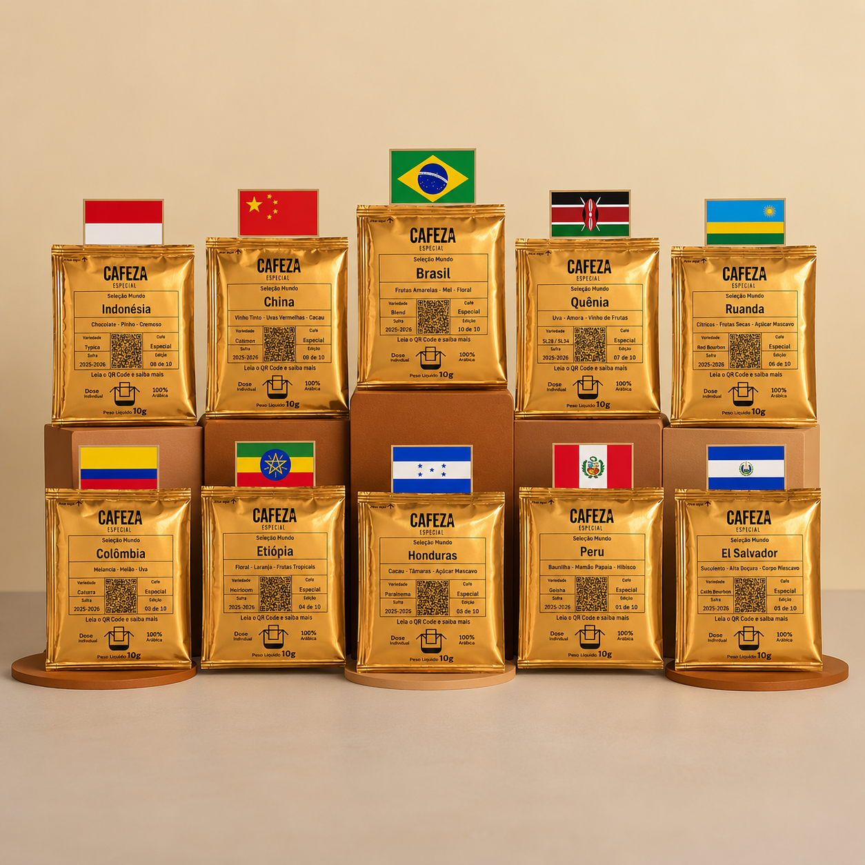 Kit Seleção Mundo 10g 10 unid.