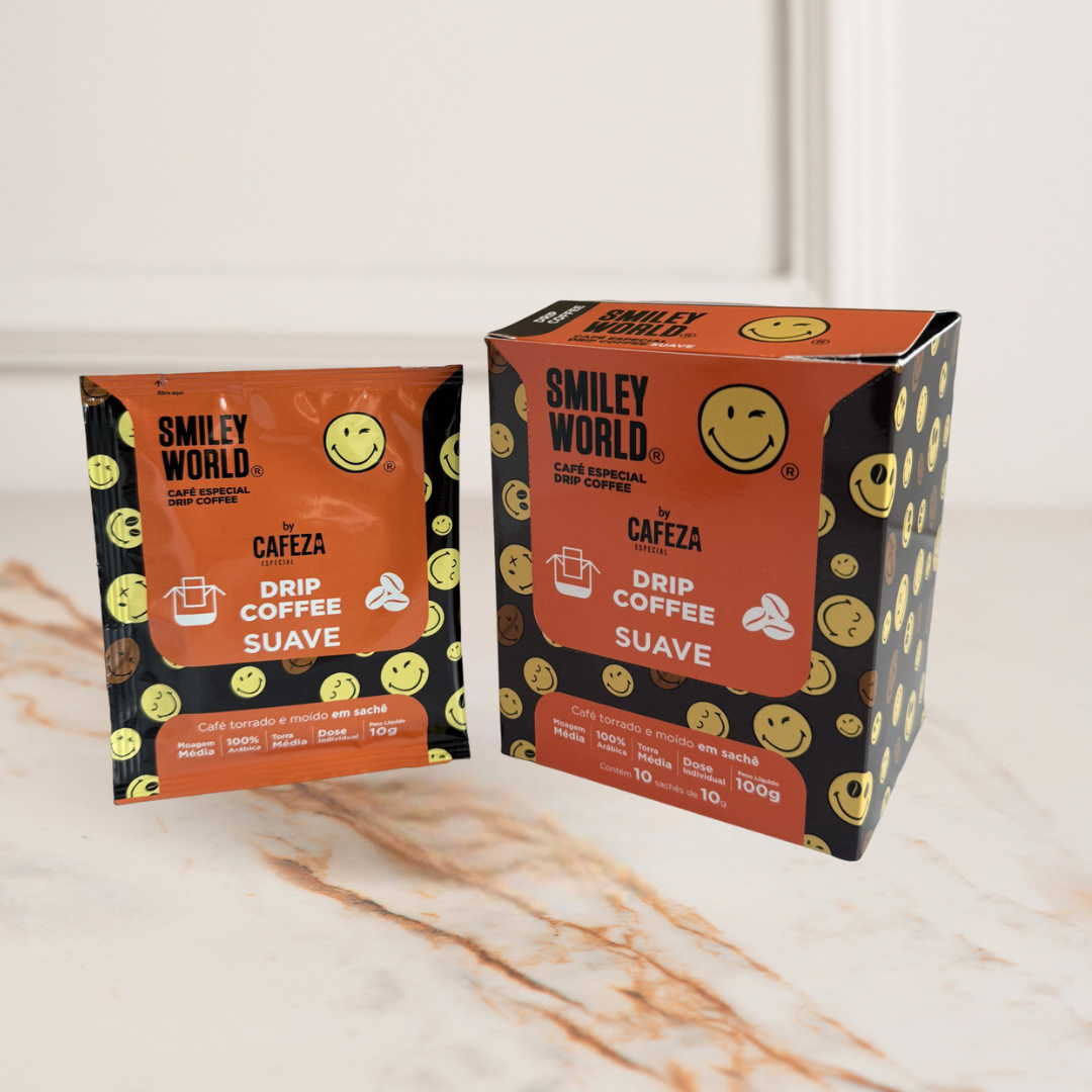 Café Especial Drip Coffee Smiley Agricultura Familiar 85+ 10g 10 unid.