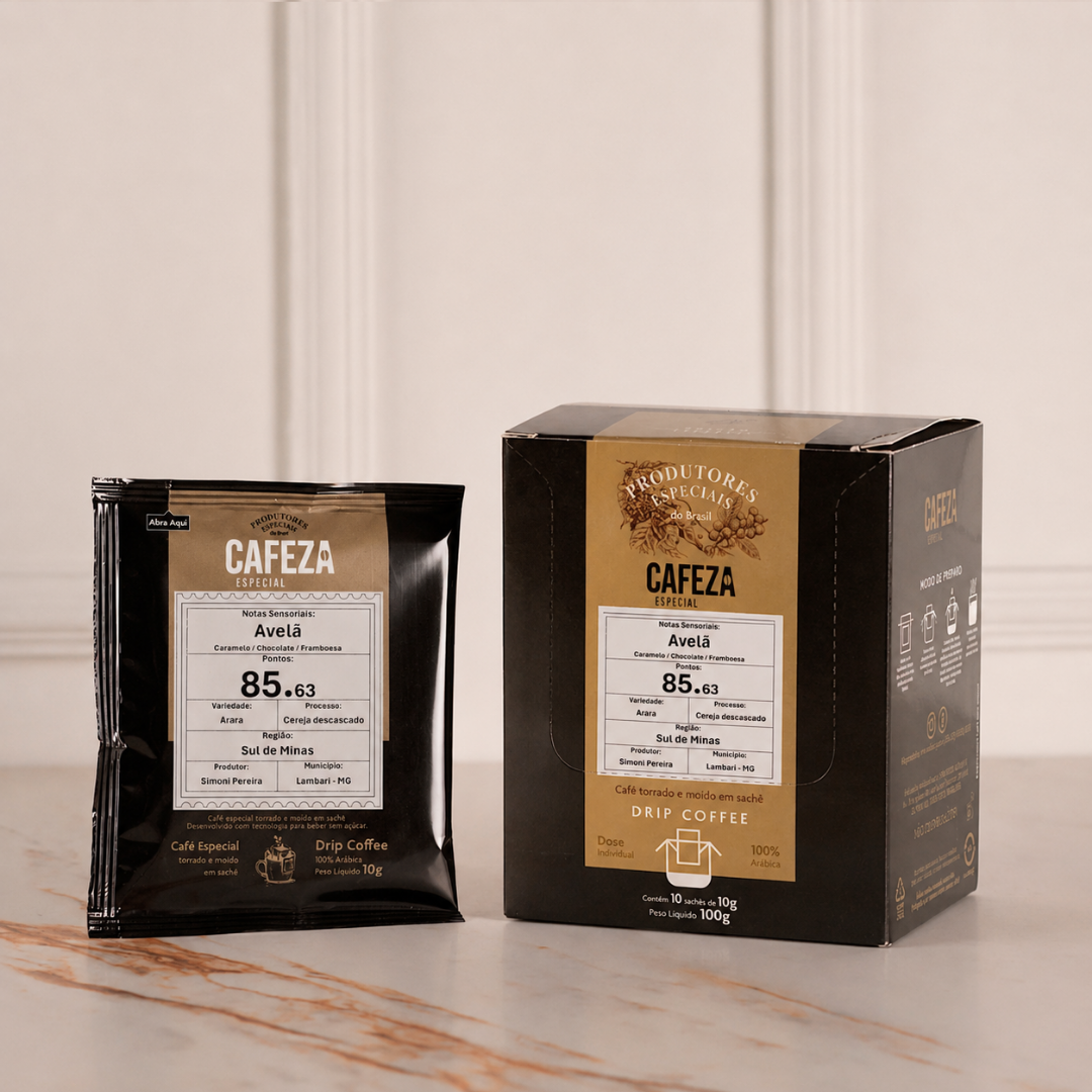 Café Especial Drip Coffee Produtores Especiais do Brasil 85,63 pts 10g 10 unid.