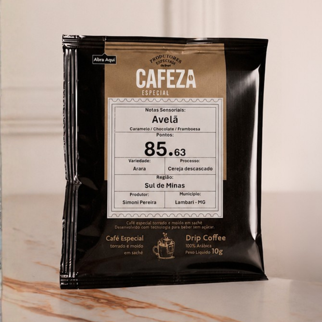 Café Especial Drip Coffee Produtores Especiais do Brasil 85,63 pts 10g 10 unid.