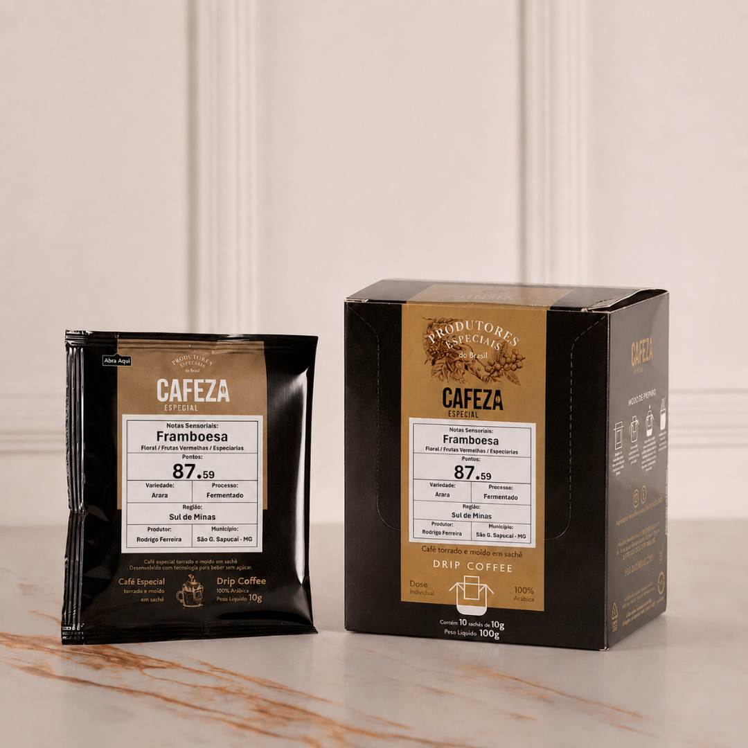 Café Especial Drip Coffee Produtores Especiais do Brasil 87,59 pts 10g 10 unid.