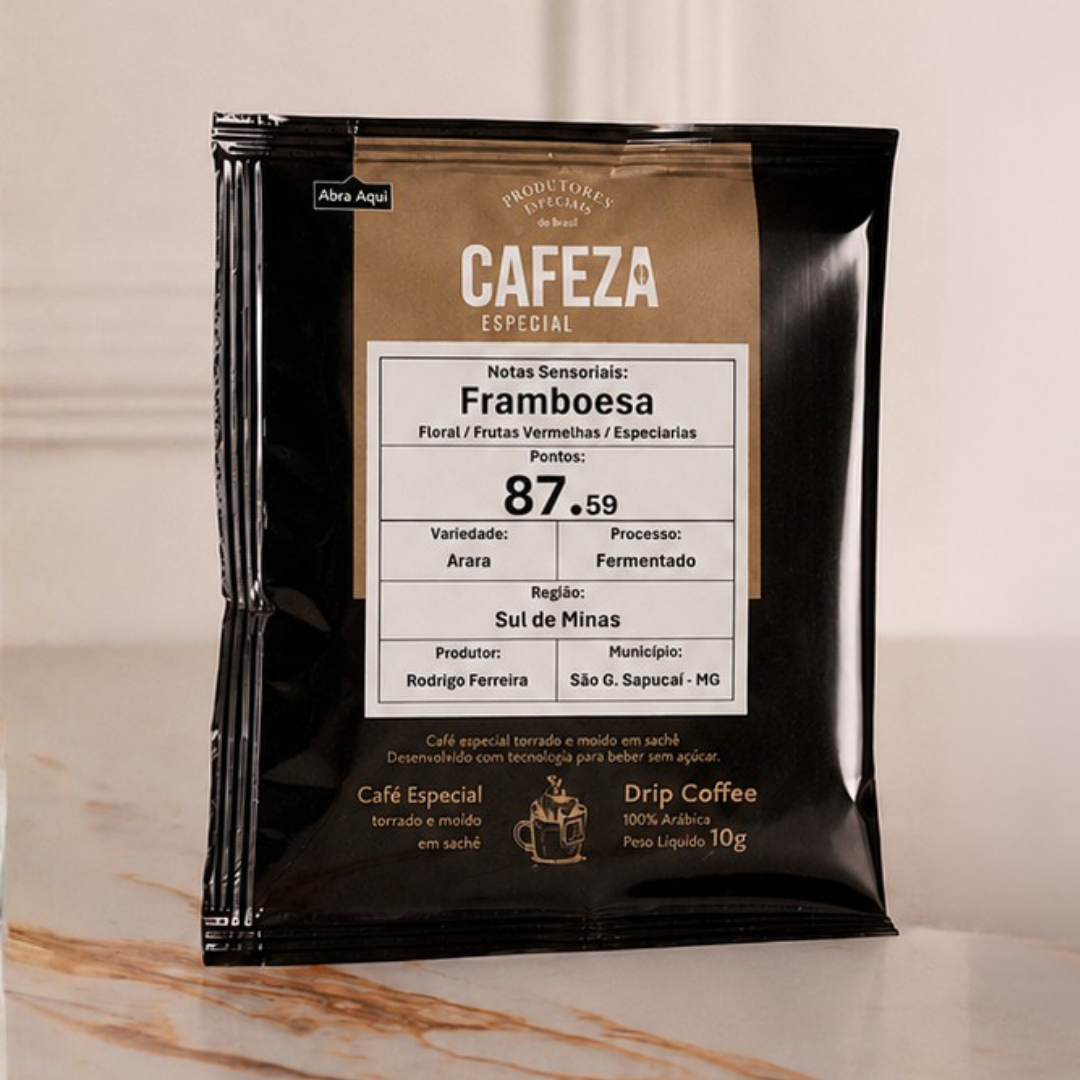 Café Especial Drip Coffee Produtores Especiais do Brasil 87,59 pts 10g 10 unid.