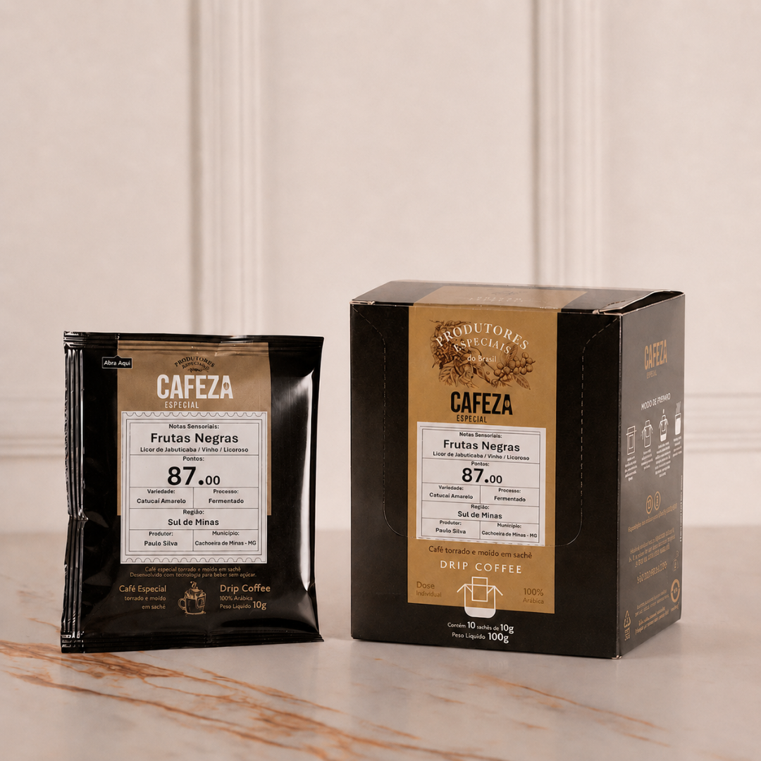 Café Especial Drip Coffee Produtores Especiais do Brasil 87 pts 10g 10 unid. (frutas vermelhas)