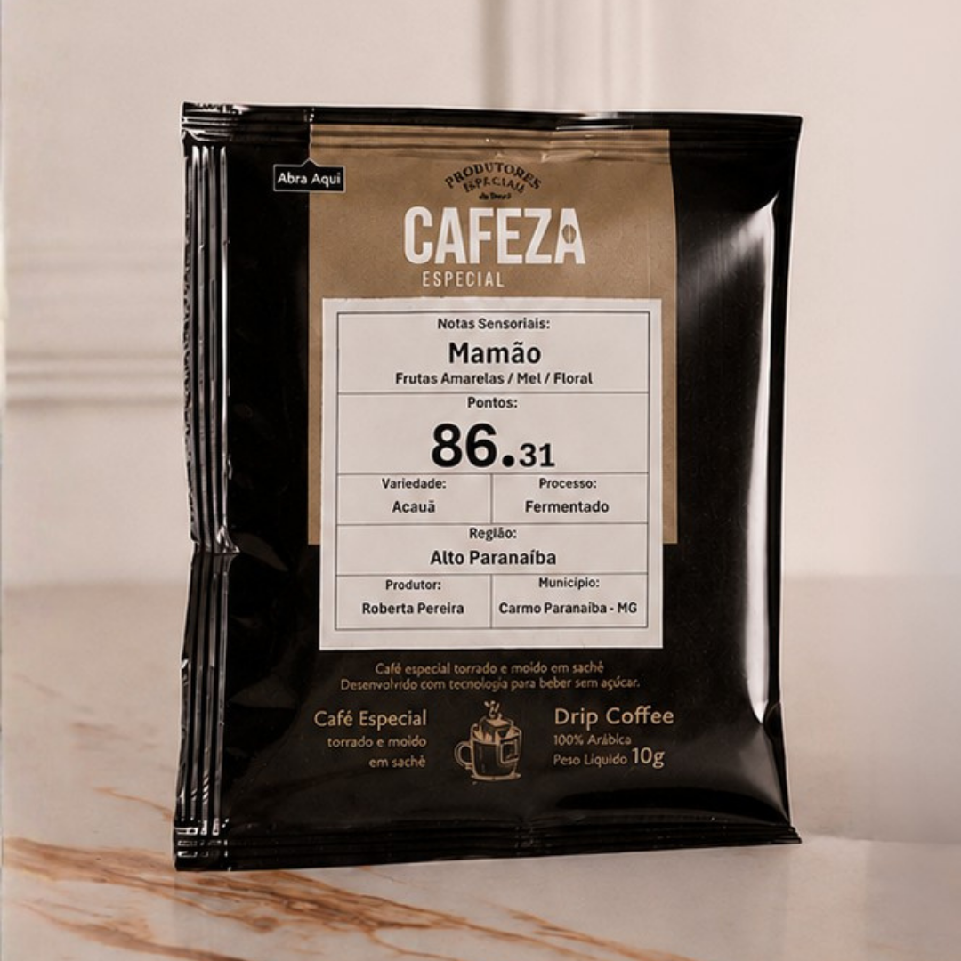 Café Especial Drip Coffee Produtores Especiais do Brasil 86,31 pts 10g 10 unid.