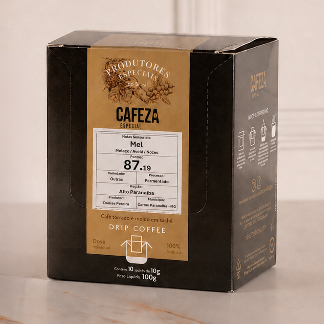 Café Especial Drip Coffee Produtores Especiais do Brasil 87,19 pts 10g 10 unid.