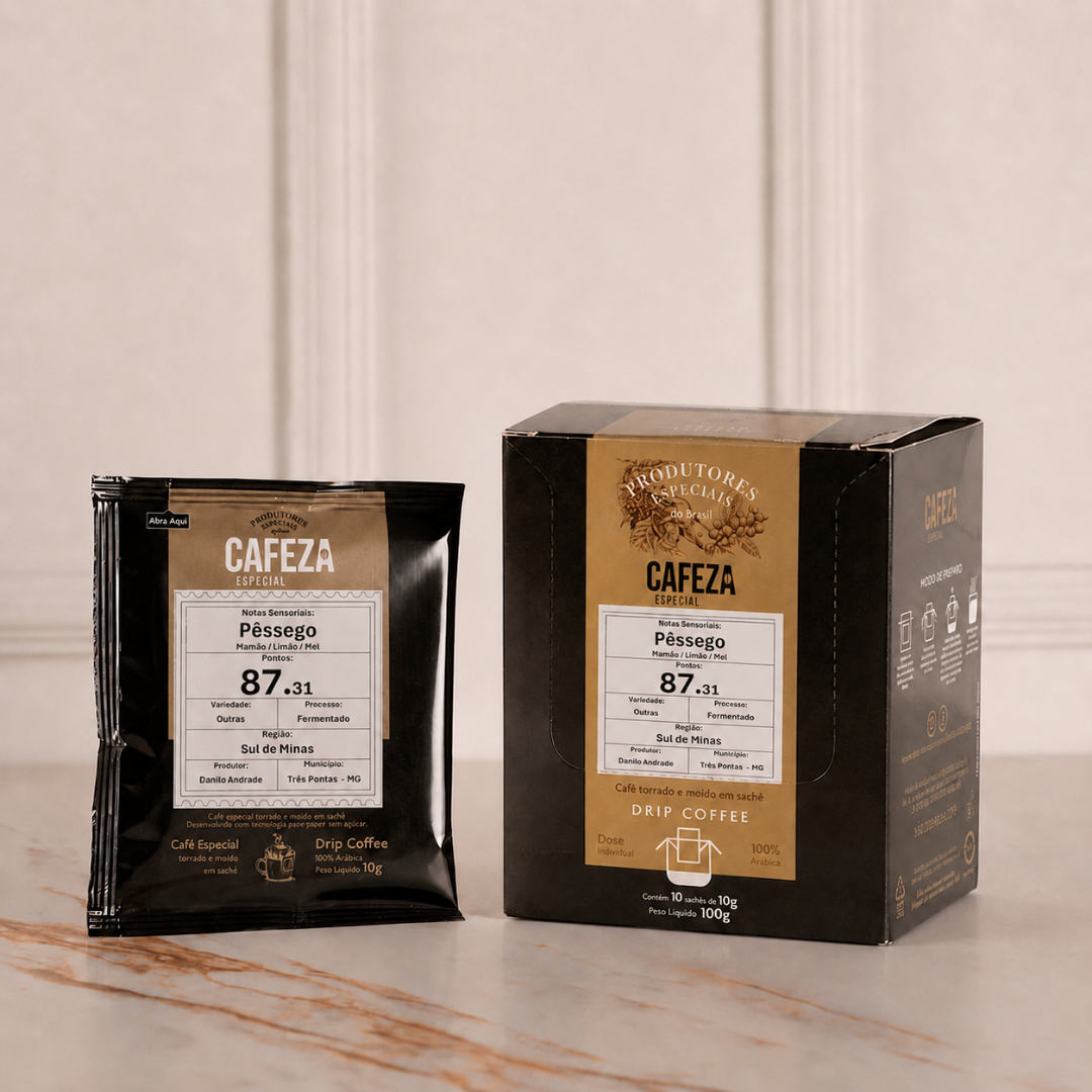 Café Especial Drip Coffee Produtores Especiais do Brasil 87,31 pts 10g 10 unid.